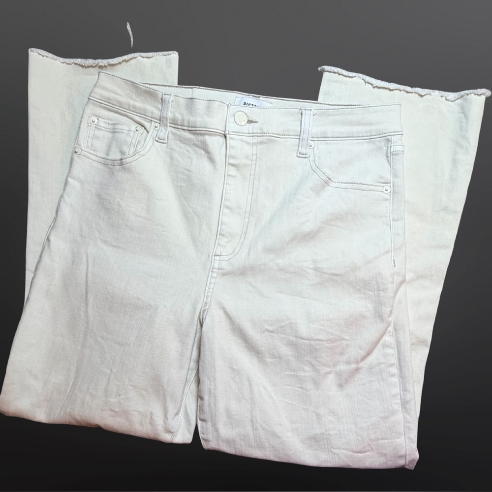 Pistola  (Anthropologie) Lennon High Rise Bootcut Crop Jeans Cream Sandstone 30 - Picture 13 of 16